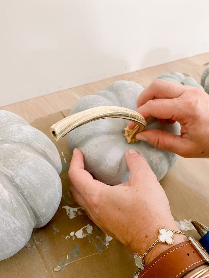 diy cement pumpkins