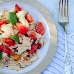 summer pasta salad with tomatoes