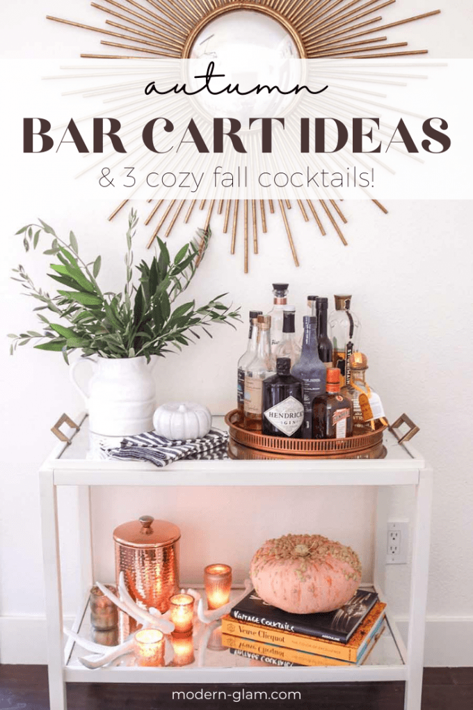 autumn bar cart ideas