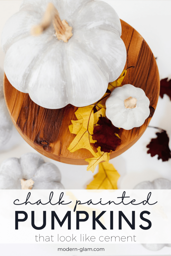 chalk paint pumpkins