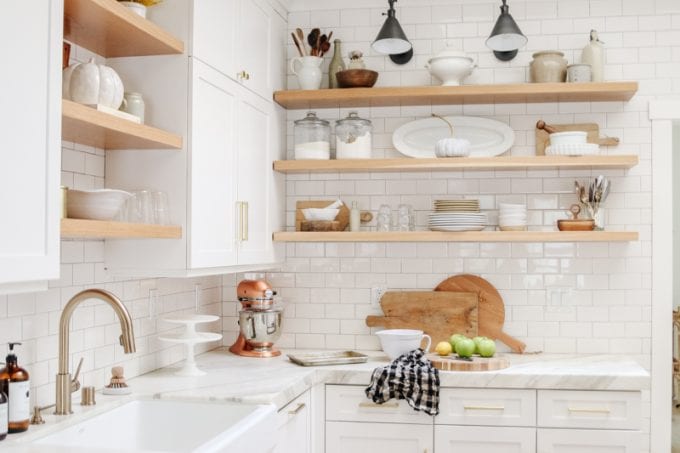 Kitchen Shelf Styling Ideas For Fall, Decorative Kitchen Shelves