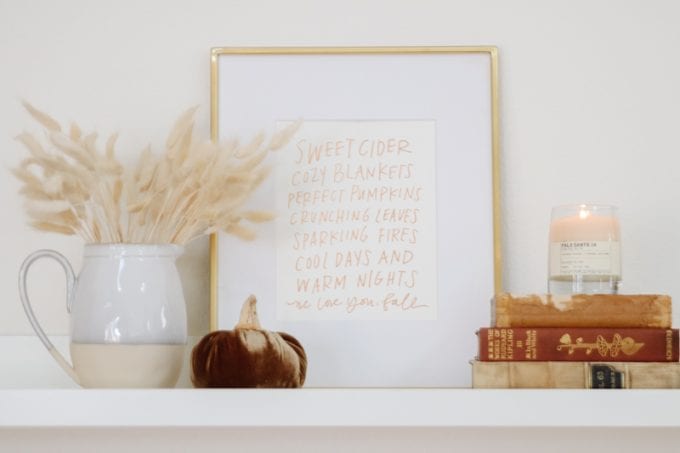 neutral fall home decor