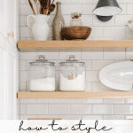 how to style kitchen shelves