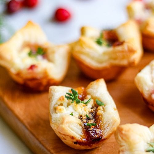 Easy Puff Pastry Appetizer with Goat Cheese Modern Glam