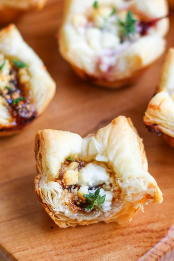 Easy Puff Pastry Appetizer with Goat Cheese Modern Glam
