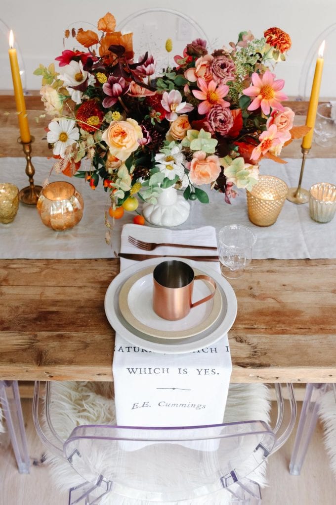 simple thanksgiving place setting idea