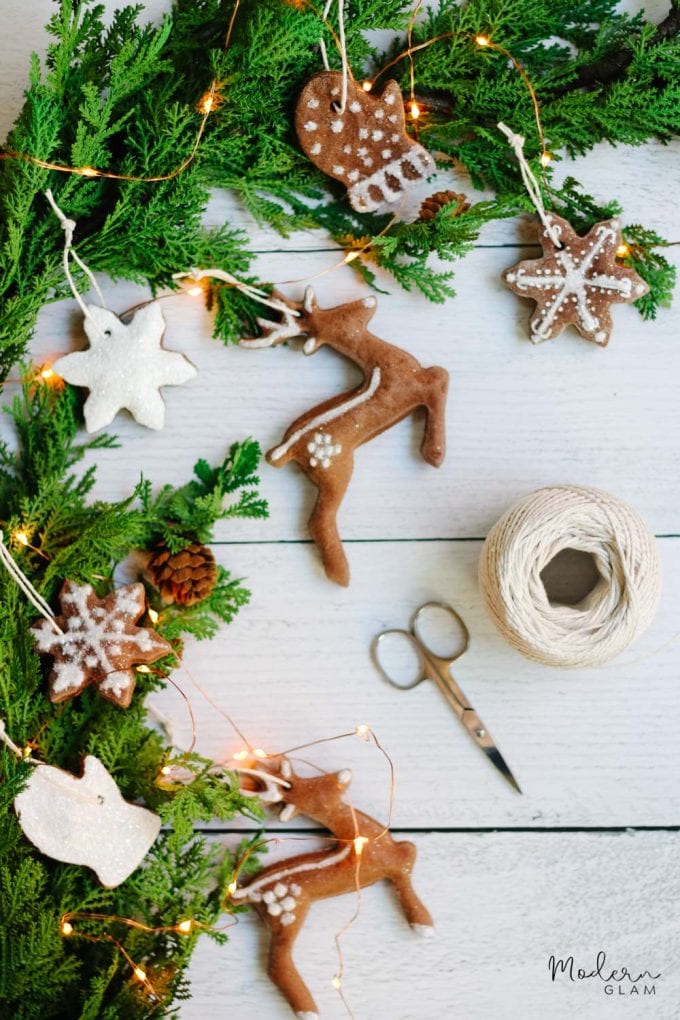 salt dough ornaments made with essential oils