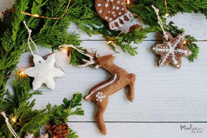 gingerbread salt dough ornaments 