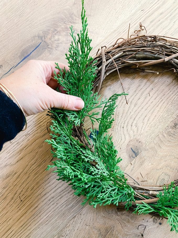 how to make a demi cedar wreath