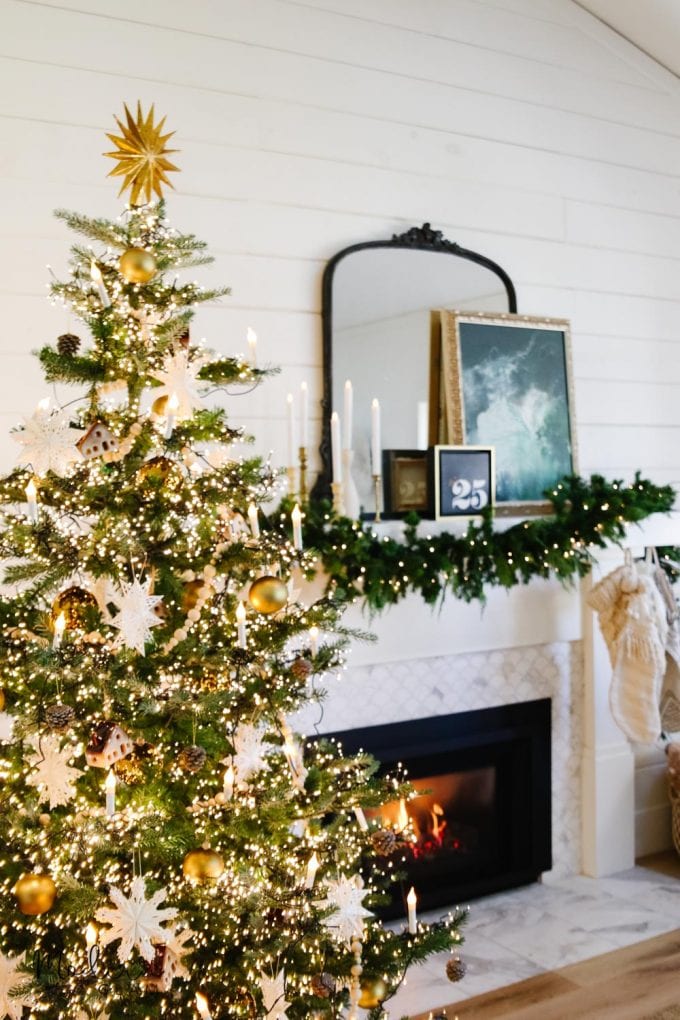 green and white christmas decor