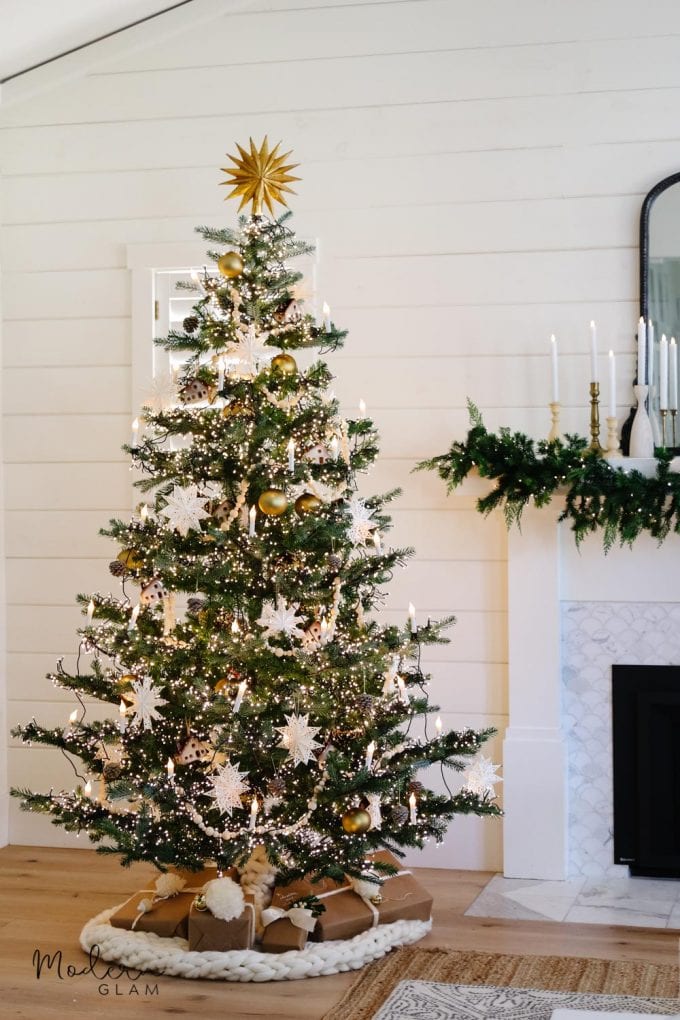 Scandinavian style christmas tree