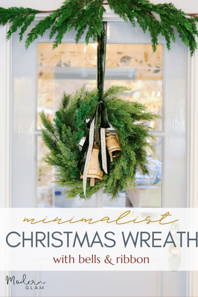 minimal christmas wreath DIY idea