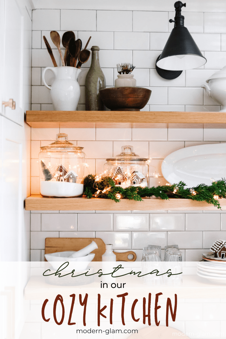 cozy christmas kitchen via @modernglamhome