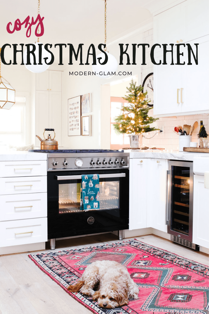 cozy christmas kitchen via @modernglamhome