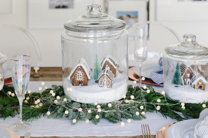 gingerbread centerpiece table idea