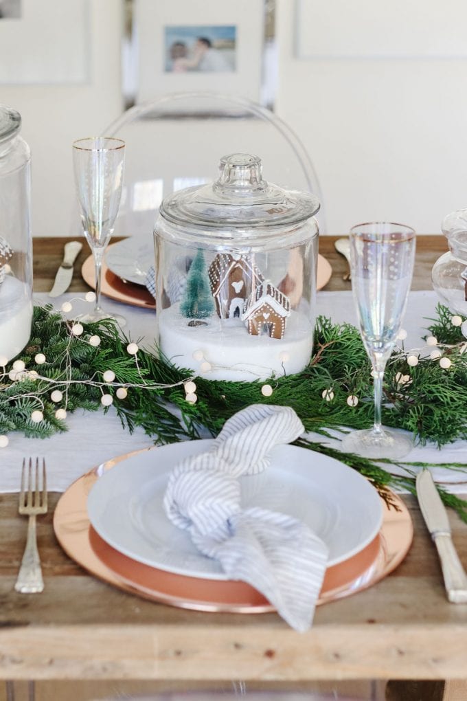 gingerbread table setting idea 