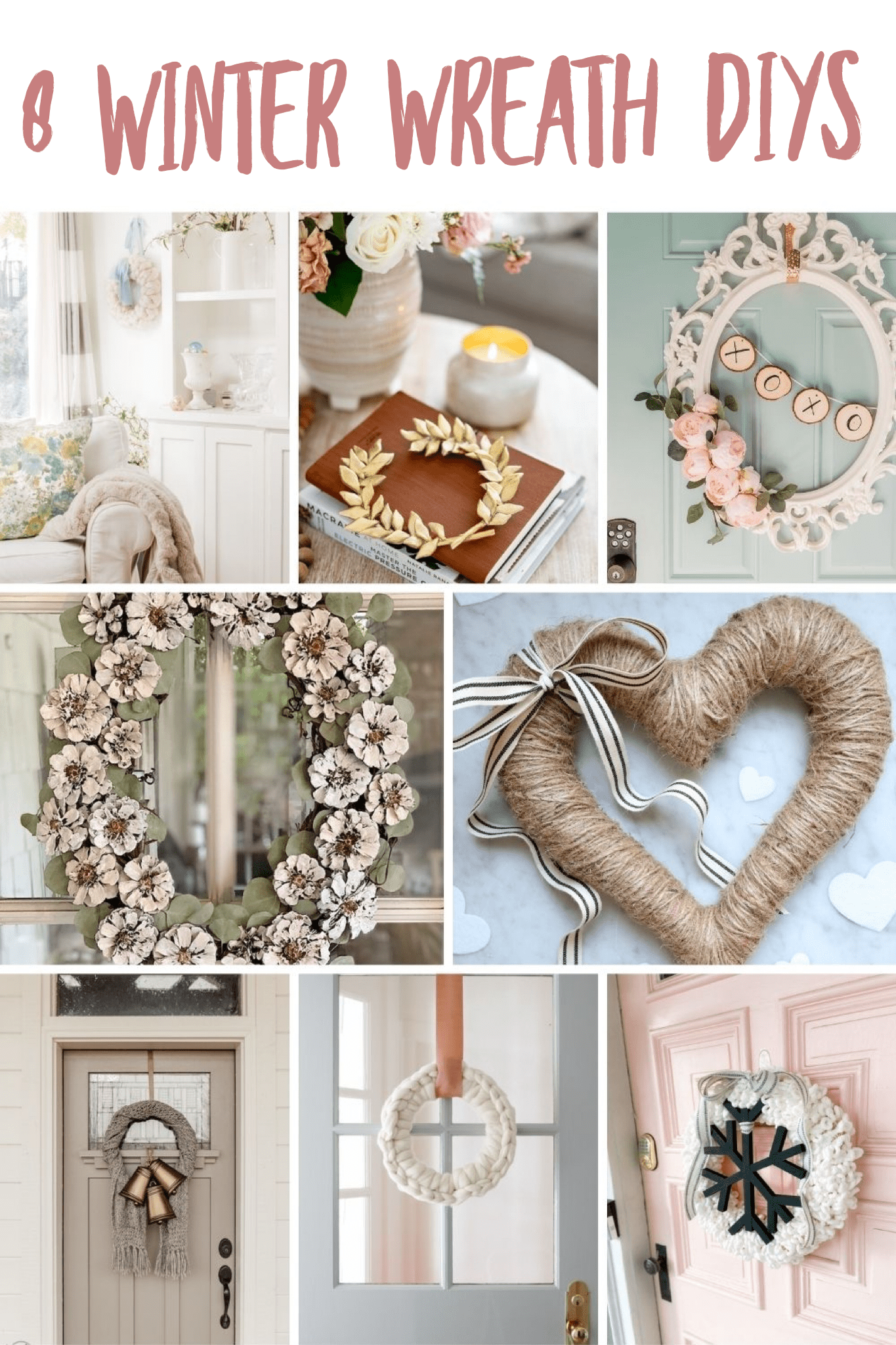 8 winter diy wreaths via @modernglamhome