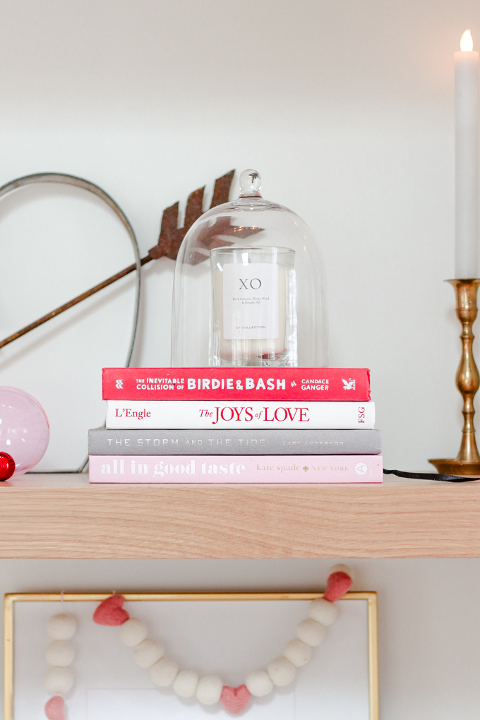 Red & Pink Valentine's Day Decor For Your Bookshelves - Modern Glam