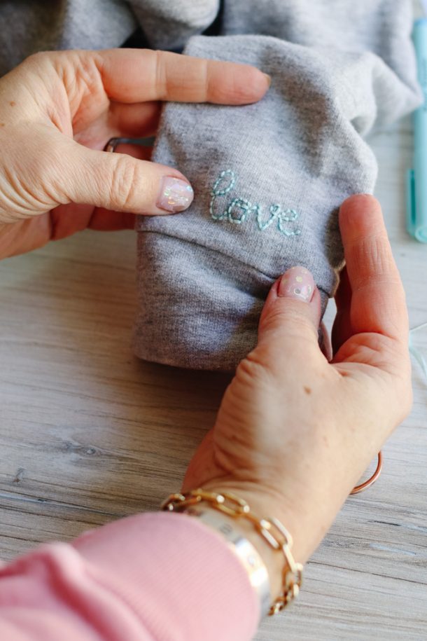 How To Embroider A Sweatshirt Modern Glam DIY