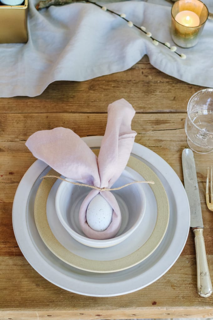 natural easter table setting