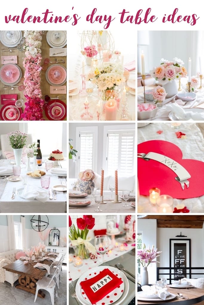 10 Minute Valentines Tablescape via @modernglamhome