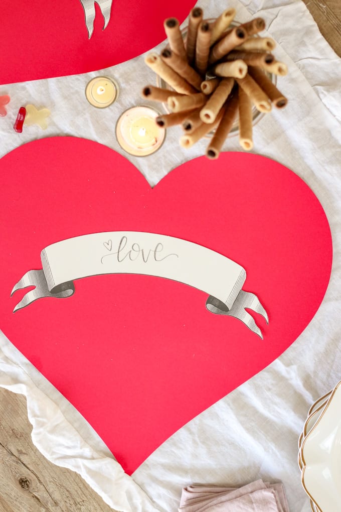 valentine's day heart banner