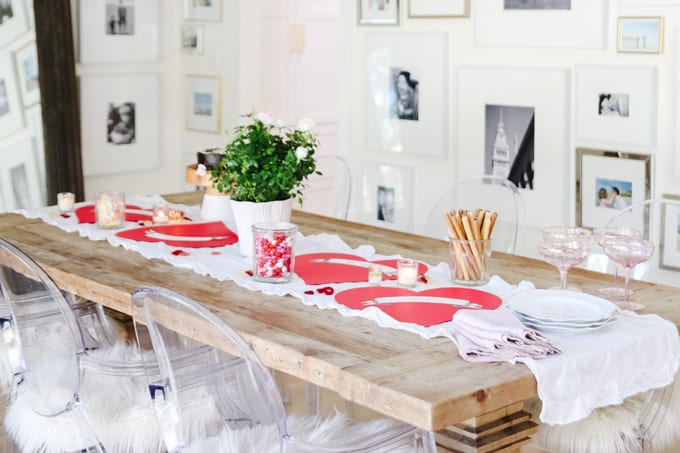 10 minute tablescape for valentine's day