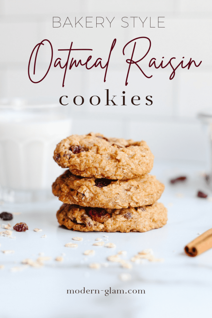 bakery style oatmeal raisin cookies