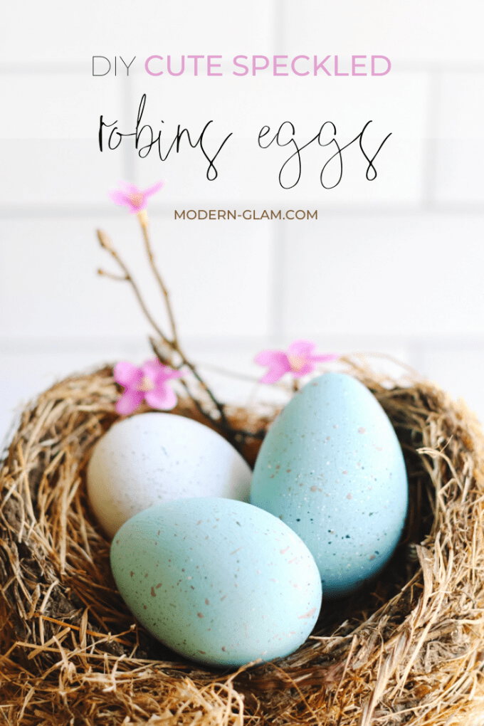 DIY tutorial for a Spring Nest with handmade Robins Eggs using