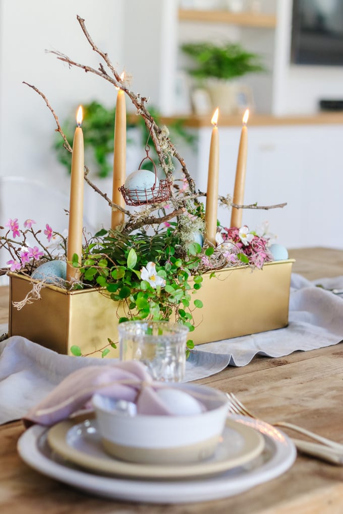 organic easter centerpiece