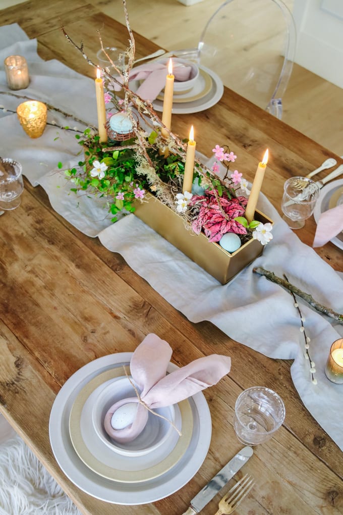 natural style easter table