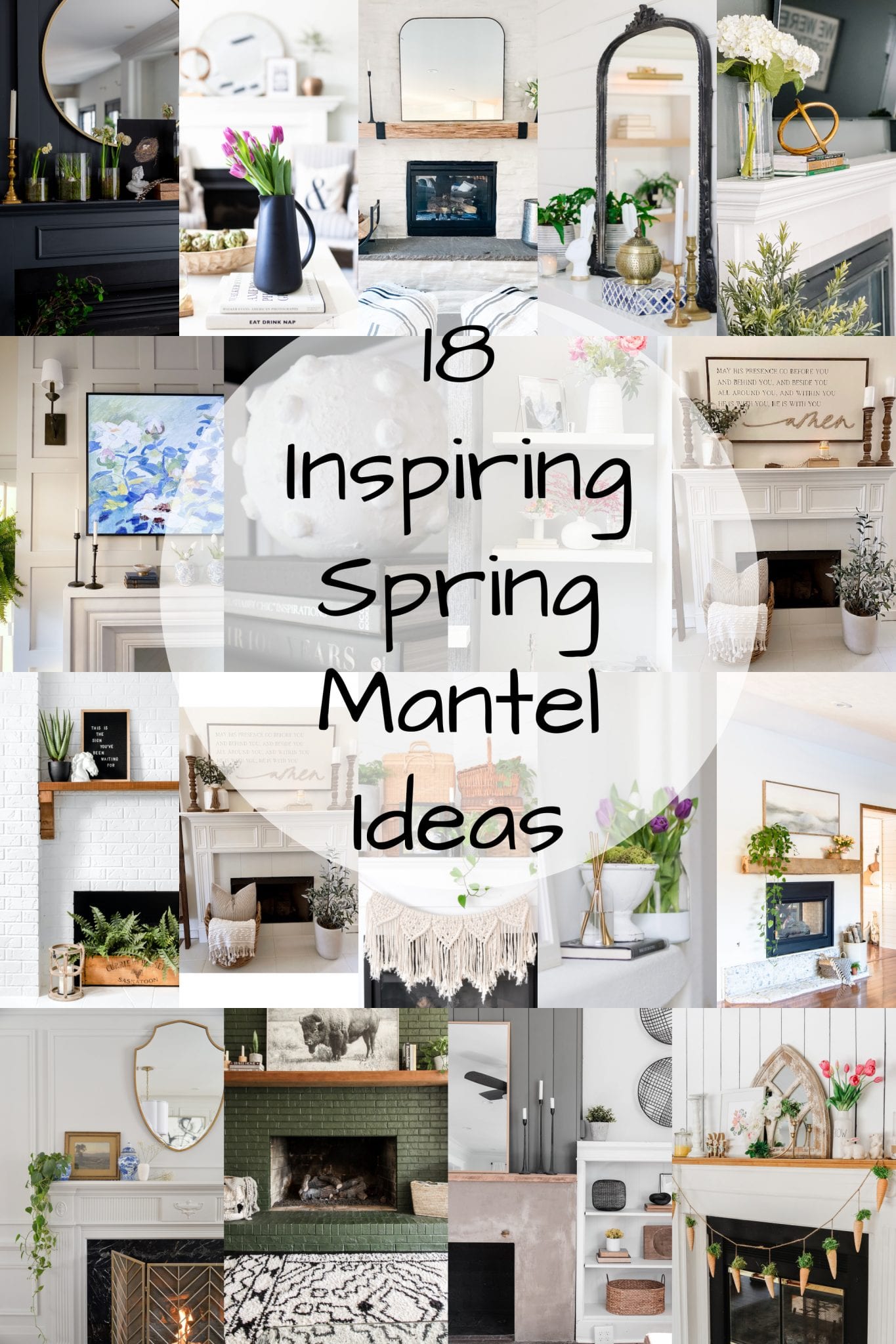 spring mantel ideas via @modernglamhome