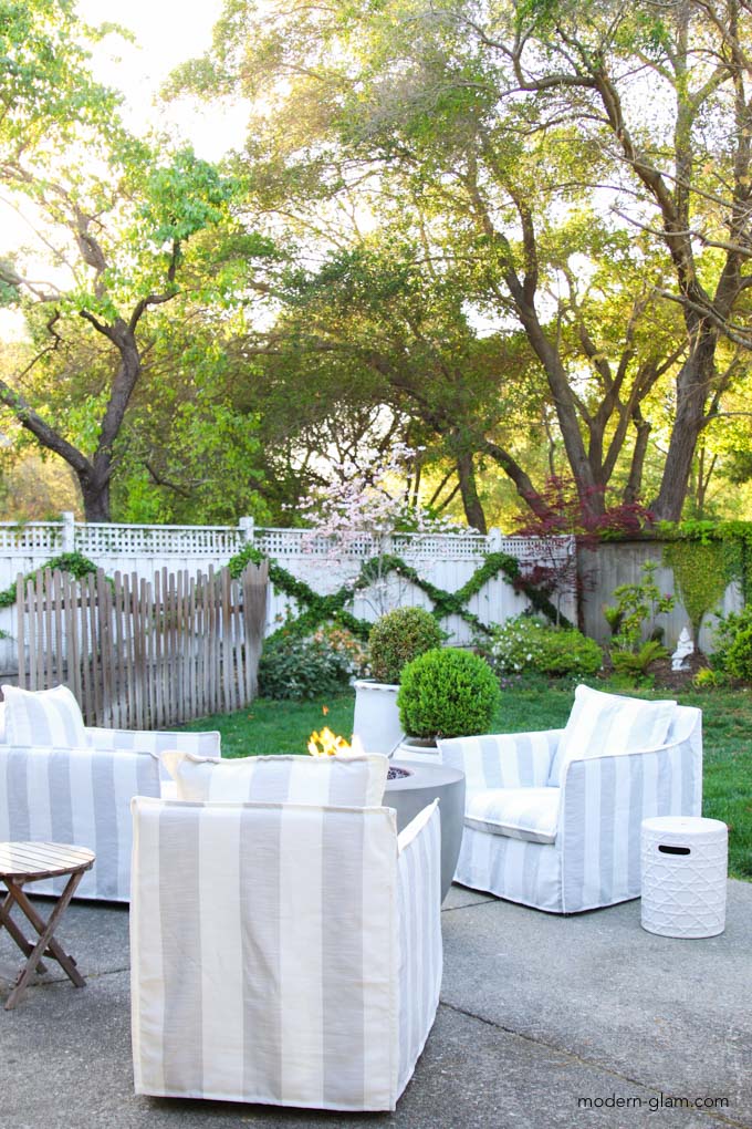 backyard garden and patio