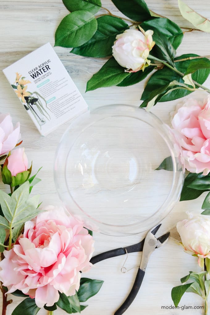 how to make a faux peony arrangement