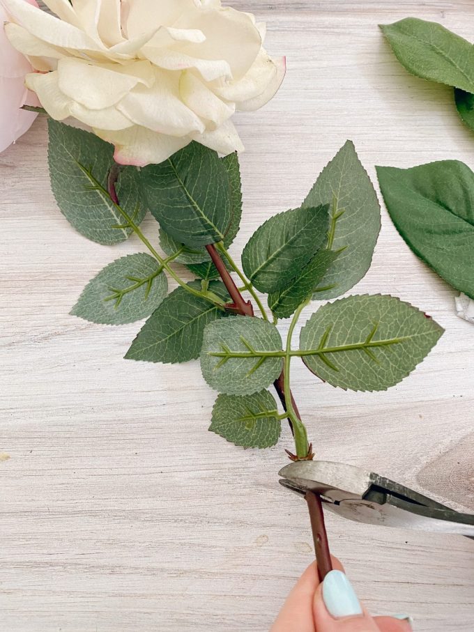 faux peonies in vase