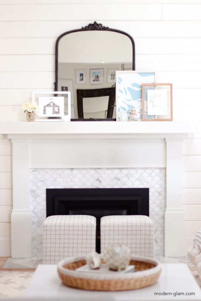 coastal summer fireplace decorations