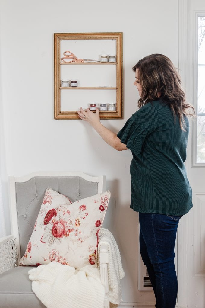 turn a frame into a shelf