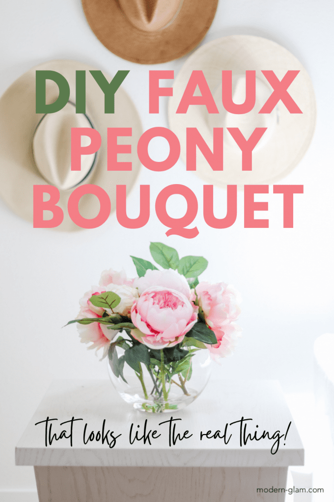 DIY Faux Peony Bouquet