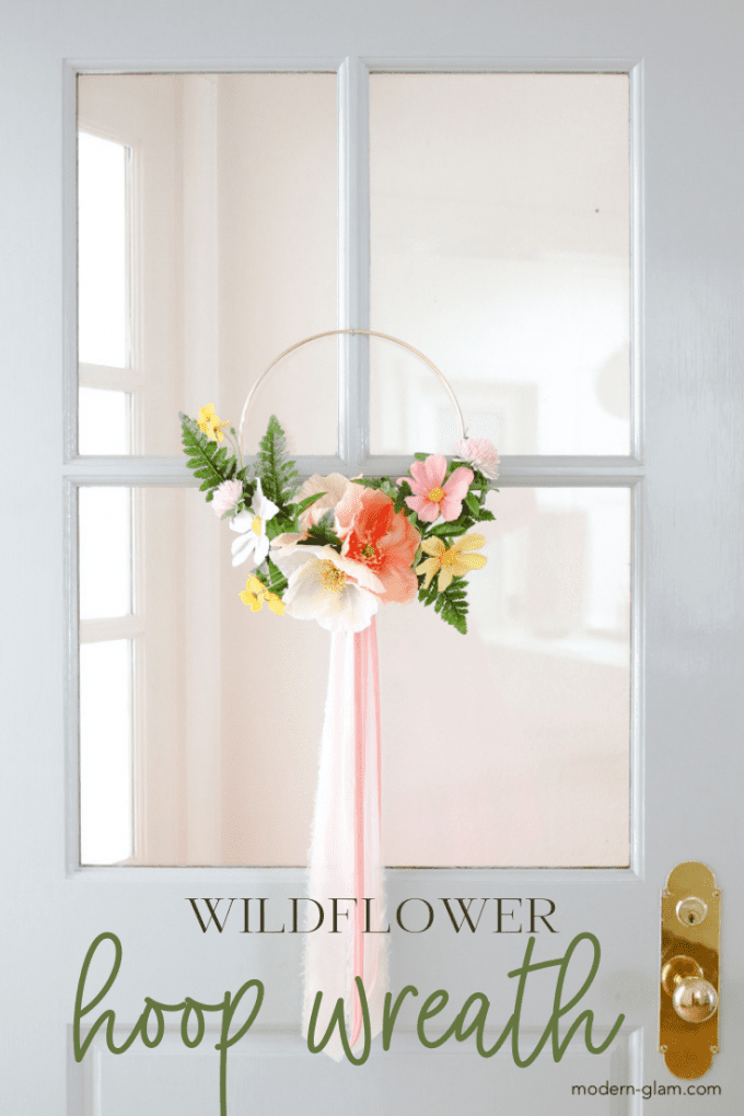 wildflower hoop wreath