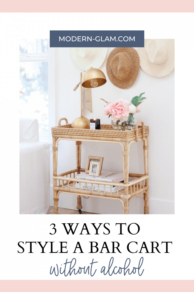 3 Ways To Style A Bar Cart Without Alcohol - Modern Glam