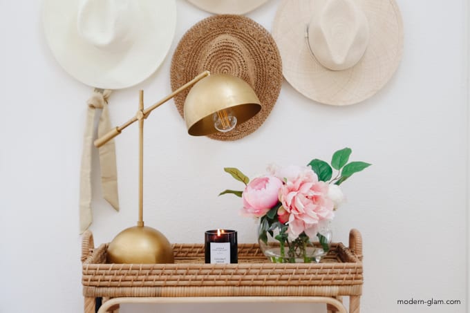 bar cart as a side table