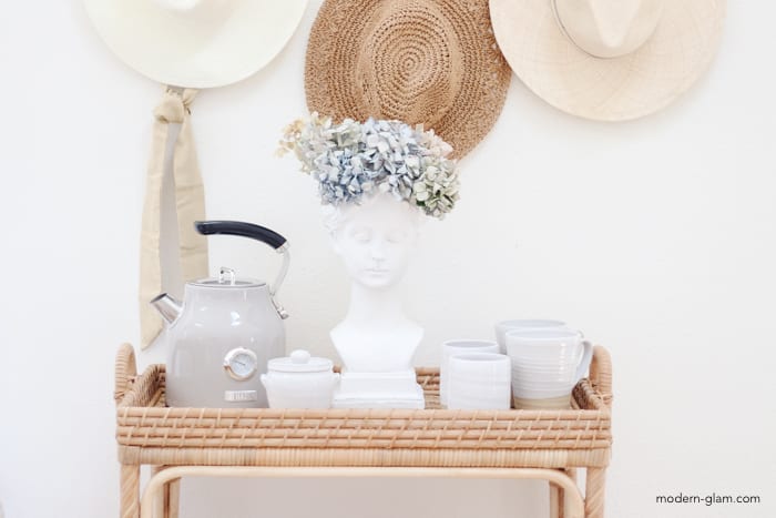 coffee bar cart styling