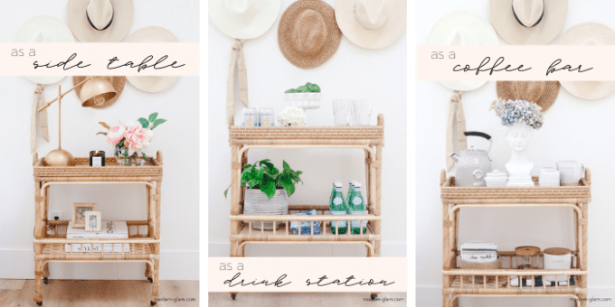 3 Ways To Style A Bar Cart Without Alcohol - Modern Glam