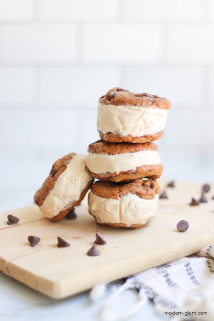 chocolate chip cookie sandwiches