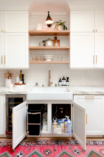 before and after kitchen organizing