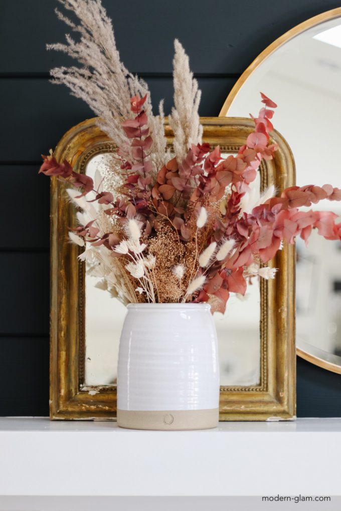 DIY dried flower arrangement