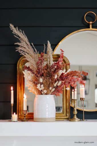 DIY dried flower arrangement