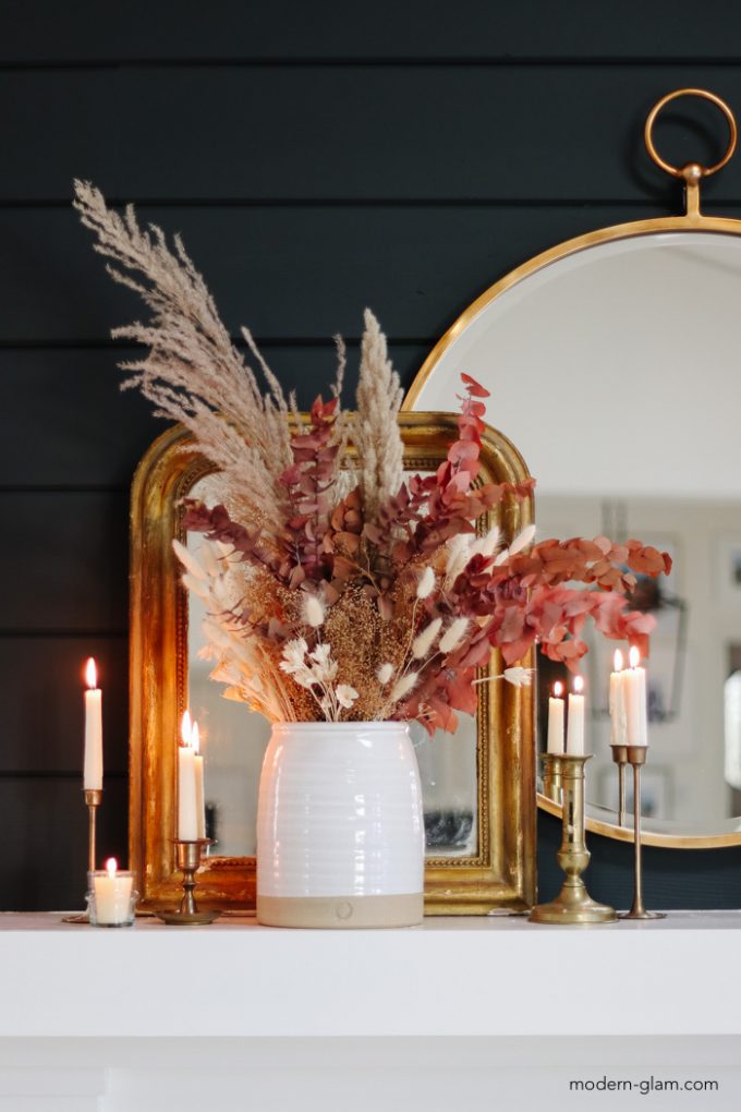 DIY dried flower arrangement