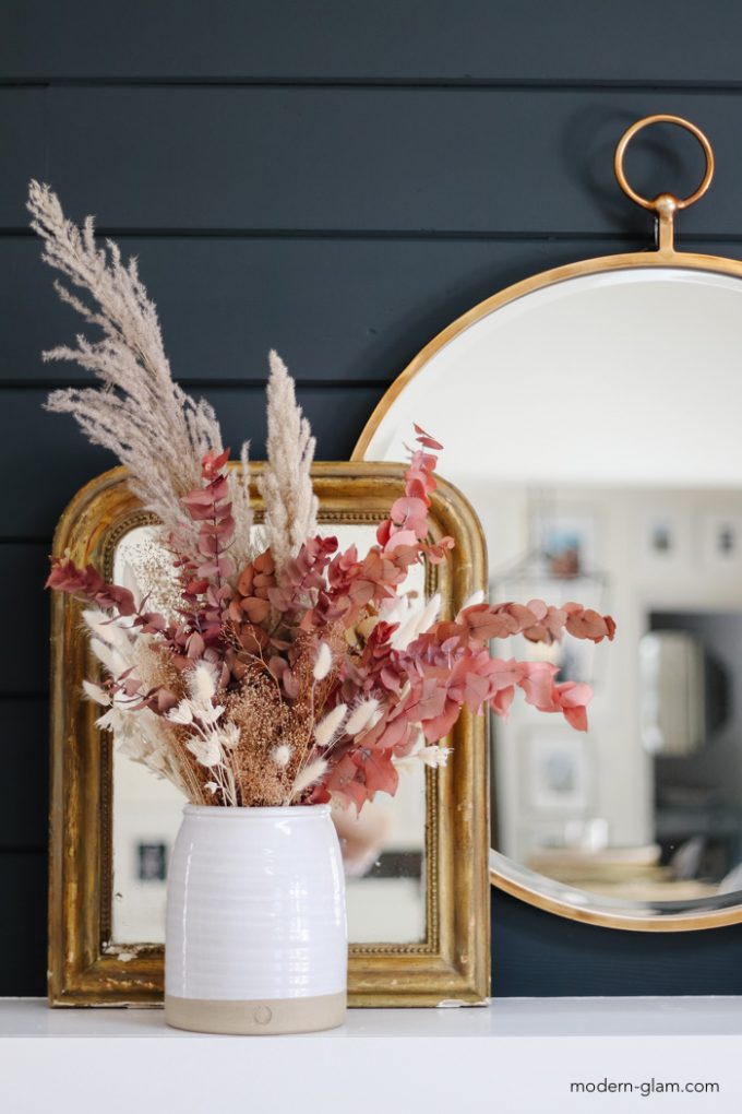 DIY pampas grass fall arrangement