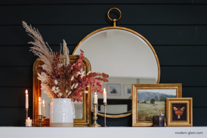 Pampas grass dried flower arrangement